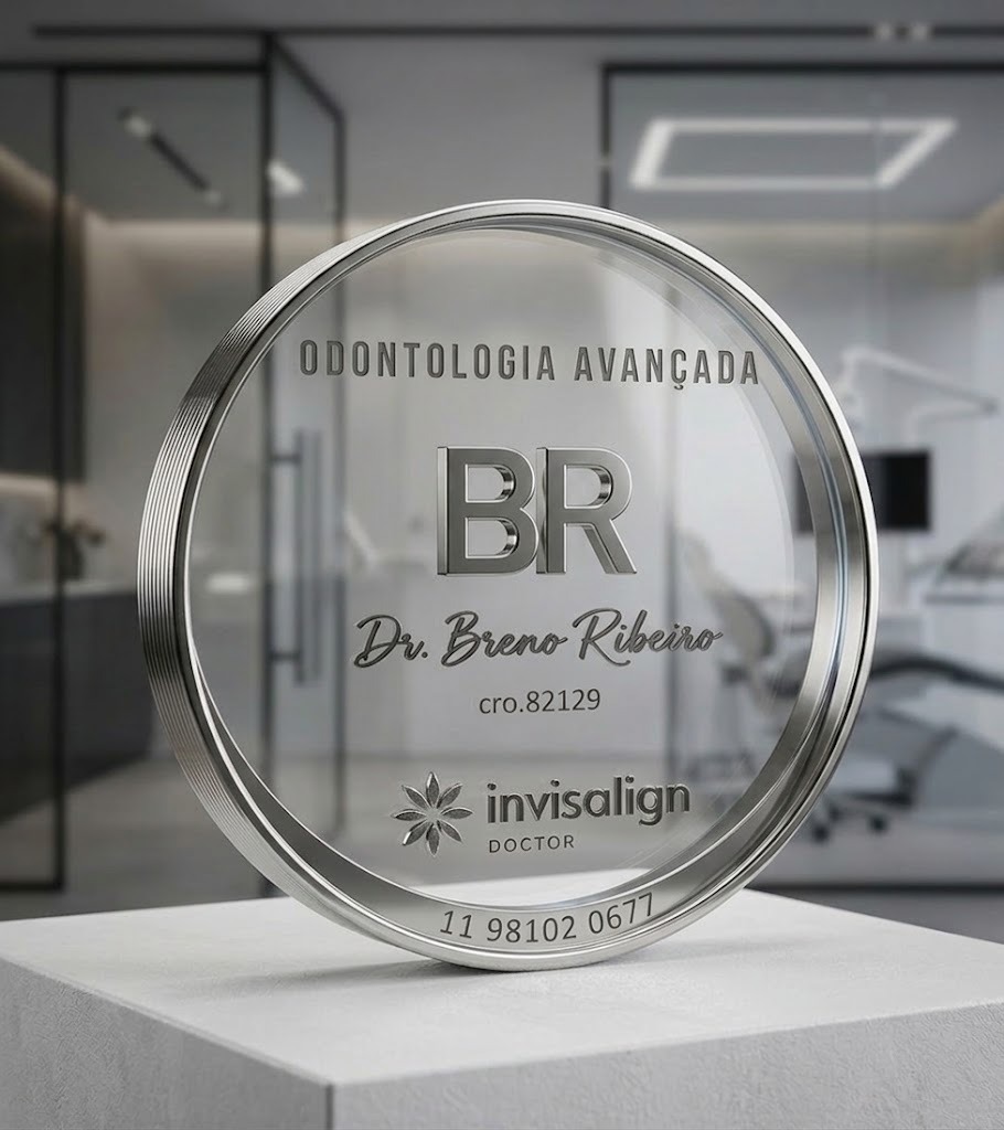 Selo BR Odontologia Avançada — Dr. Breno Ribeiro, Invisalign Doctor, CRO-SP 82129